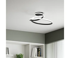 40W LED lubinis šviestuvas COASTER, juodas, CCT