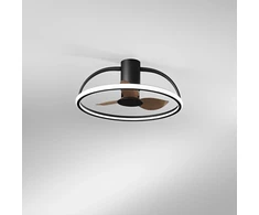 40W LED lubinis šviestuvas HADLEY, juodas, CCT, su 11W ventiliatoriumi