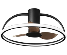 40W LED lubinis šviestuvas HADLEY, juodas, CCT, su 11W ventiliatoriumi
