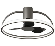 40W LED lubinis šviestuvas HADLEY, pilkas, CCT, su 11W ventiliatoriumi