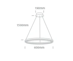40W LED pakabinamas šviestuvas, baltas, 3000K, 63144A/W/W