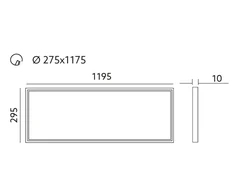 40W LED panelė NELIO, 30x120cm, balta, 4000K