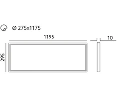 40W LED panelė NELIO, 30x120cm, balta, 4000K