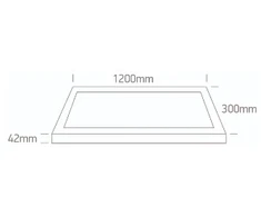 40W LED paviršinė panelė, balta, 120x30cm, CCT, 62140BRU/W/V