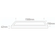40W LED paviršinė panelė, balta, 150x15cm, CCT, 62150BFU/W/V