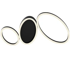 40W LED paviršinis lubinis šviestuvas RITMO, juodas, 3000/4000K