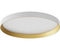 Lubinis šviestuvas 40W LED paviršinis šviestuvas DAMA, baltas/aukso sp., 3000/4000/5000K, 35cm, 01-3746