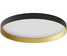 Lubinis šviestuvas 40W LED paviršinis šviestuvas DAMA, juodos/aukso sp., 3000/4000/5000K, 35cm, 01-3750