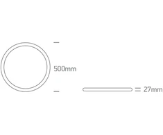 Lubinis šviestuvas 40W LED paviršinis šviestuvas, juodos sp., 2800/3300/4000K, 500mm, UGR19, 62020EU/B/V
