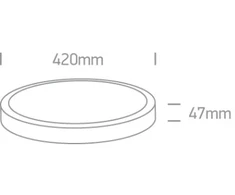 Lubinis šviestuvas 40W LED plafonas, baltas, 2700/3000/4000K, 62140F/W/V