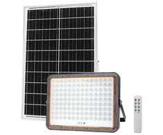 40W LED prožektorius su saulės baterija, juodas, 6000K, dimeriuojamas
