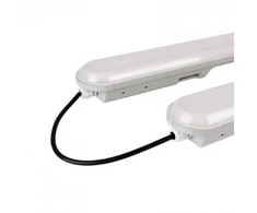 40W LED šviestuvas T8, 120cm, pilku korpusu, 6000K, IP65, su judesio davikliu