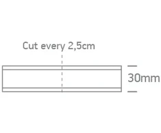 40W/m COB LED juosta, 24V, IP20, 1600LED/m, 3000K, 5m ritė, 7887B/W