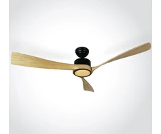 Lubinis šviestuvas 40W ventiliatorius su dimeriuojamu 22W LED šviestuvu, juodas/šviesaus medžio sp., 3000/4000/5500K, 6314L/B/V