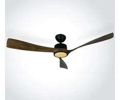 Lubinis šviestuvas 40W ventiliatorius su dimeriuojamu 22W LED šviestuvu, juodas/tamsaus medžio sp., 3000/4000/5500K, 6314D/B/V