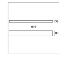 41W LED linijinis paviršinis šviestuvas BOX_W2, baltas, 3000K, IP40