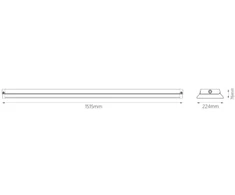 42/35/28/21W LED linijinis šviestuvas LN SF CBO 1500, baltas, 3000/4000K, 85°, UGR19