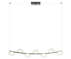 42,7W LED pakabinamas šviestuvas SINCLAIR, juodas, 3000K, dimeriuojamas, 01-3246