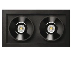 4,2W LED įleidžiamas šviestuvas FOSTER REC 2, 3000K (šiltai balta), juodas