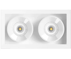 4,2W LED įleidžiamas šviestuvas Juodas FOSTER REC 2, baltas, 3000K
