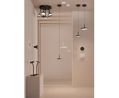 42W LED lubinis šviestuvas CORVUS, juodas, 3000K, dimeriuojamas, P3945000NDP