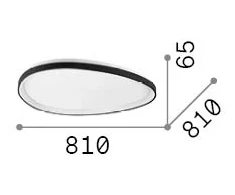42W LED lubinis šviestuvas GEMINI, žalvario sp., 2700K, 341514