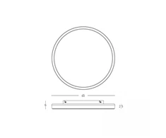 42W LED lubinis šviestuvas, juodas, 2700/3200/4000K, DALI, 25198