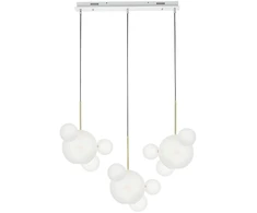 42W LED pakabinamas šviestuvas CAPRI LINE 3, aukso/baltos sp., 3000K