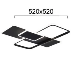 Lubinis šviestuvas 42W LED paviršinis šviestuvas BRENDA, juodas, 3000K, 4316400