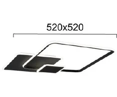 Lubinis šviestuvas 42W LED paviršinis šviestuvas BRENDA, juodas, 3000K, 4316300