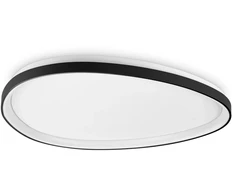 Lubinis šviestuvas Ideal Lux 42W LED paviršinis šviestuvas GEMINI, juodas, 3000K, 328089