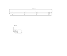 42W LED šviestuvas WARS 1x120 SA-6W 3H AT 4000K