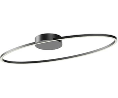 Lubinis šviestuvas 43W LED paviršinis šviestuvas LEO, juodas, 3000/4000K, dimeriuojamas, 01-3298
