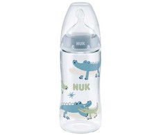 Nuk 441052 BUTELIUKAS 300 ML TEMPERATŪROS INDIKATORIUS 6-18 527901, 741103 MĖLYNAS