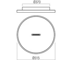 Lubinis šviestuvas 44W LED paviršinis šviestuvas BUTTON, juodas, 3000K, dimeriuojamas, 01-3830