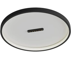 Lubinis šviestuvas 44W LED paviršinis šviestuvas BUTTON, juodas, 3000K, dimeriuojamas, 01-3830