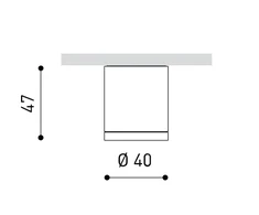 4,5 / 6,5W Paviršinis šviestuvas ARKOSLIGHT TOP MINI, 2700K, baltas