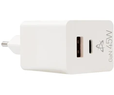 Sbox 45 W GaN namų įkroviklis su USB-C ir USB-A