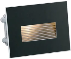 4,5W LED įleidžiamo montavimo sieninis šviestuvas SOLIS, blizgios juodos sp., 2700/3000/4000K, IP65, E4039070NB