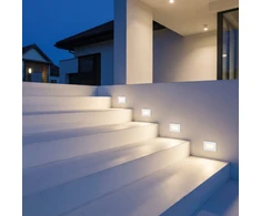 4,5W LED įleidžiamo montavimo sieninis šviestuvas NURA, blizgios baltos sp., 2700/3000/4000K, IP65, E4038070BB