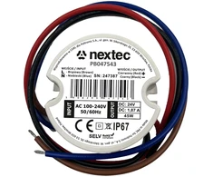 45W LED maitinimo šaltinis NEXTEC, 24V, IP67