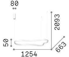 45W LED pakabinamas šviestuvas WAVES, aukso sp., 3000K, 345253