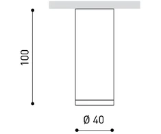 4,5W LED paviršinis šviestuvas TOP, juodas, 3000K