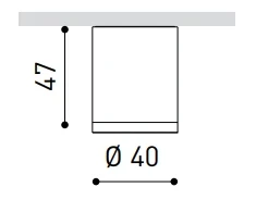 Lubinis šviestuvas 4,5W LED paviršinis šviestuvas TOP MINI, baltas, 3000K