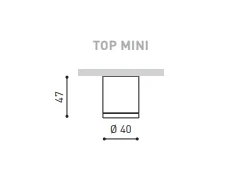 4,5W LED paviršinis šviestuvas TOP MINI, juodas, 3000K