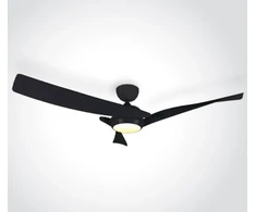 Lubinis šviestuvas 45W ventiliatorius su dimeriuojamu 22W LED šviestuvu, juodas, 3000/4000/5500K, 6304/B/V