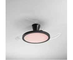46W LED lubinis šviestuvas - ventiliatorius CONDOR, juodas, CCT, dimeriuojamas, su 25W ventiliatoriumi