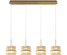 46W LED pakabinamas šviestuvas LUXE, žalvario/gintaro sp., 3000K, 4346400