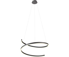46W LED pakabinamas šviestuvas SCROLL, juodas, 3000/4000/6000K, dimeriuojamas, 01-4018