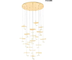 47W LED pakabinamas šviestuvas LEAFS DISC, aukso sp., 3000K